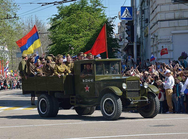 Парад в Севастополе 9 мая 2015. Автомобильно-мотоциклетная группа Красная армия . 129 - DSC_8448NOFS.jpg