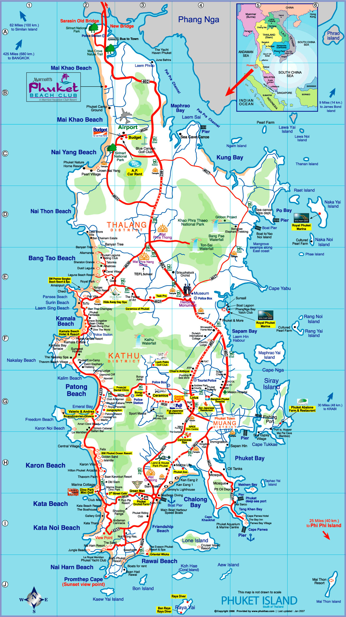 Карта острова Пхукет. 2