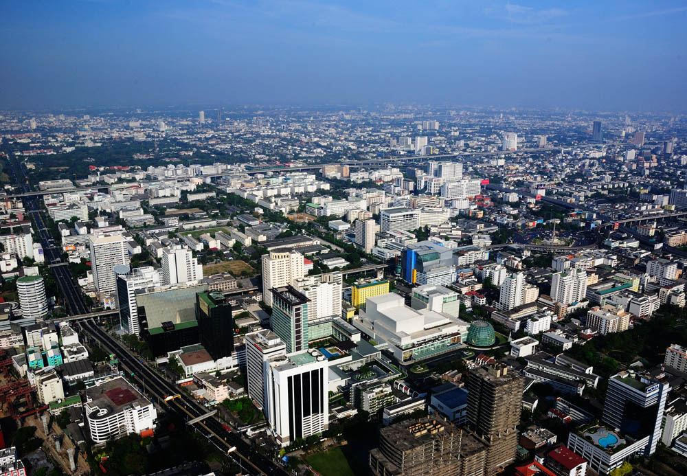 Бангкок с высоты птичьего полёта. Bangkok.