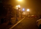 Моя улица ночью в тумане
