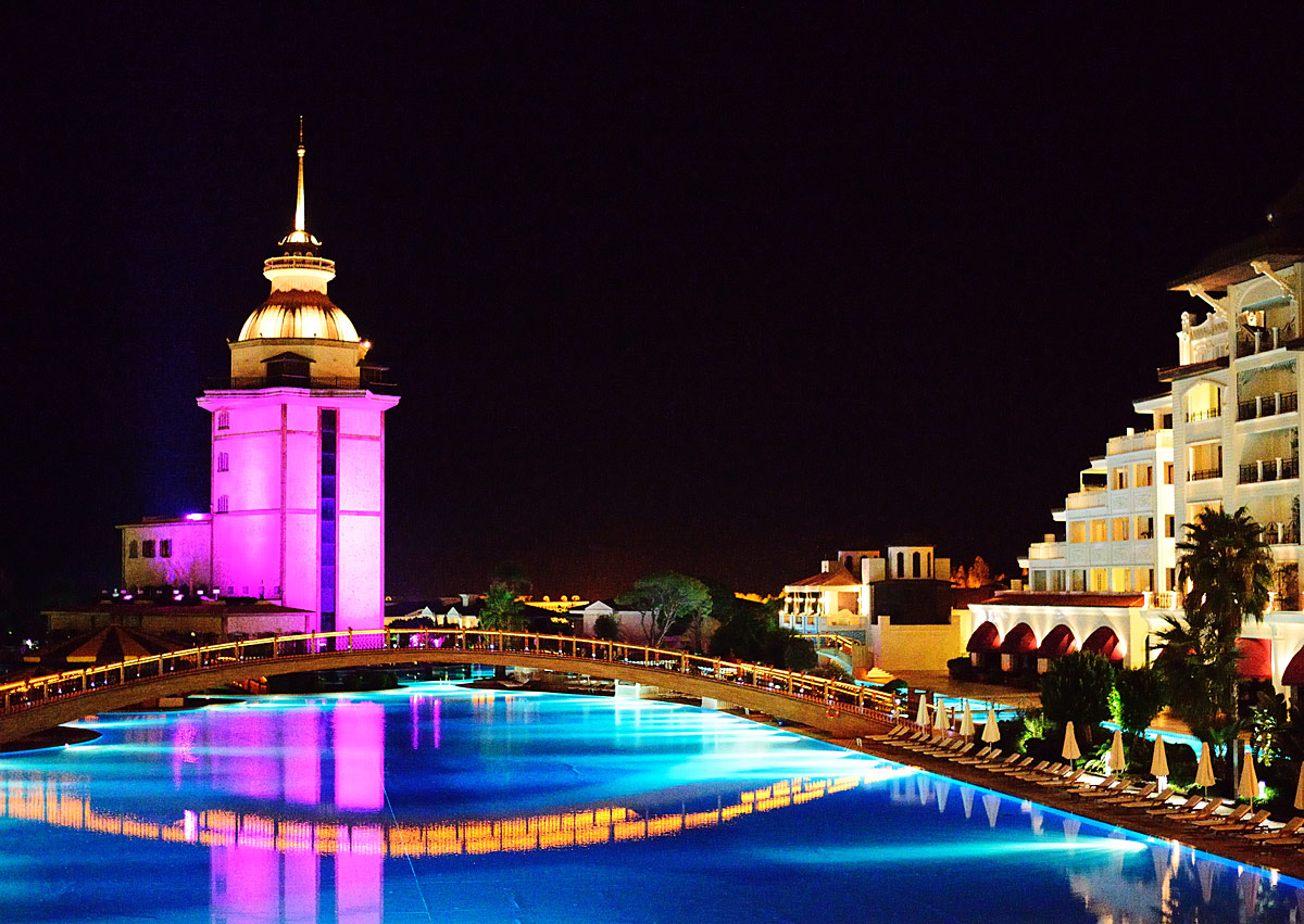 Мардан Палас ночью. Mardan Palace at night. 22