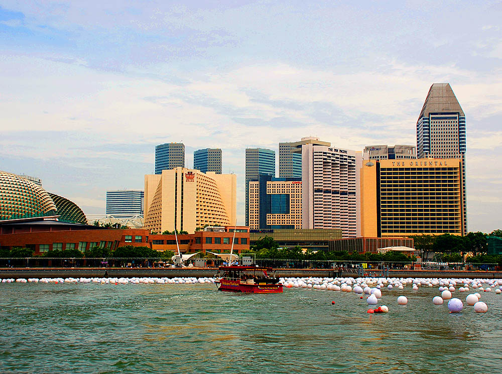 Сингапур. Набережная. Singapore.