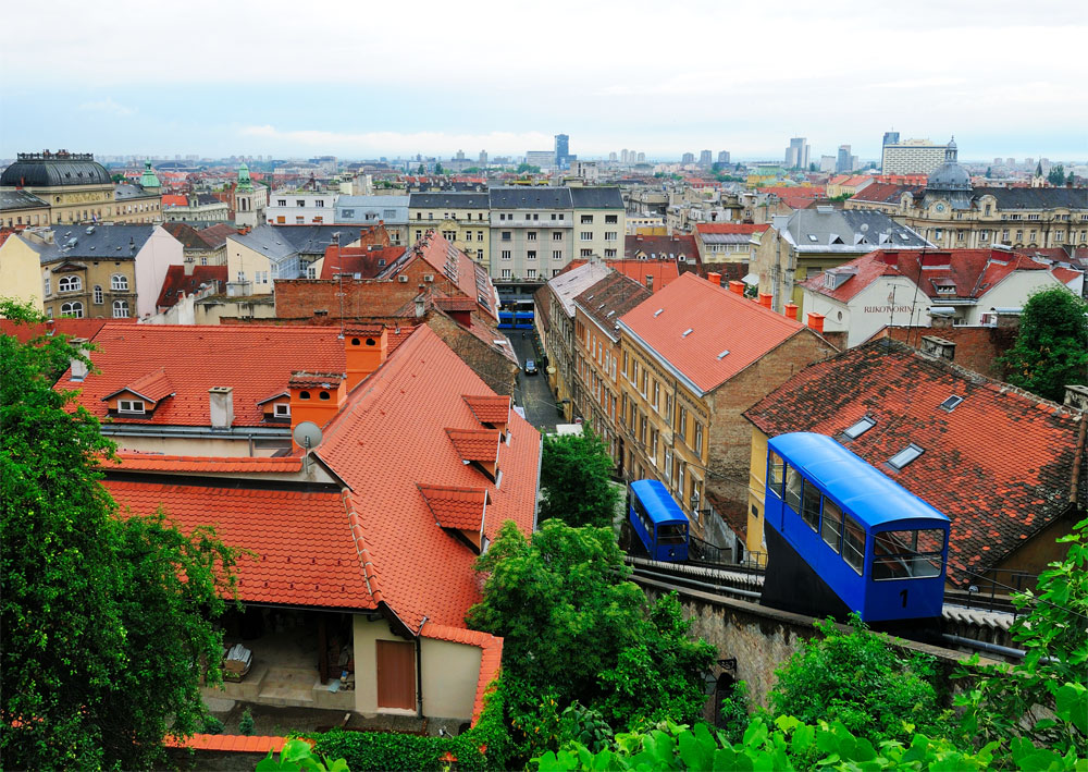 Фуникулёр в Загребе. Zagreb.