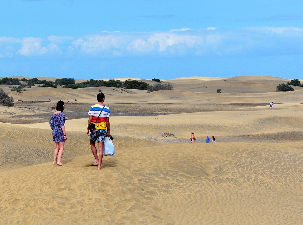 Долгая дорога в дюнах. Dunes. Maspalomas. 6