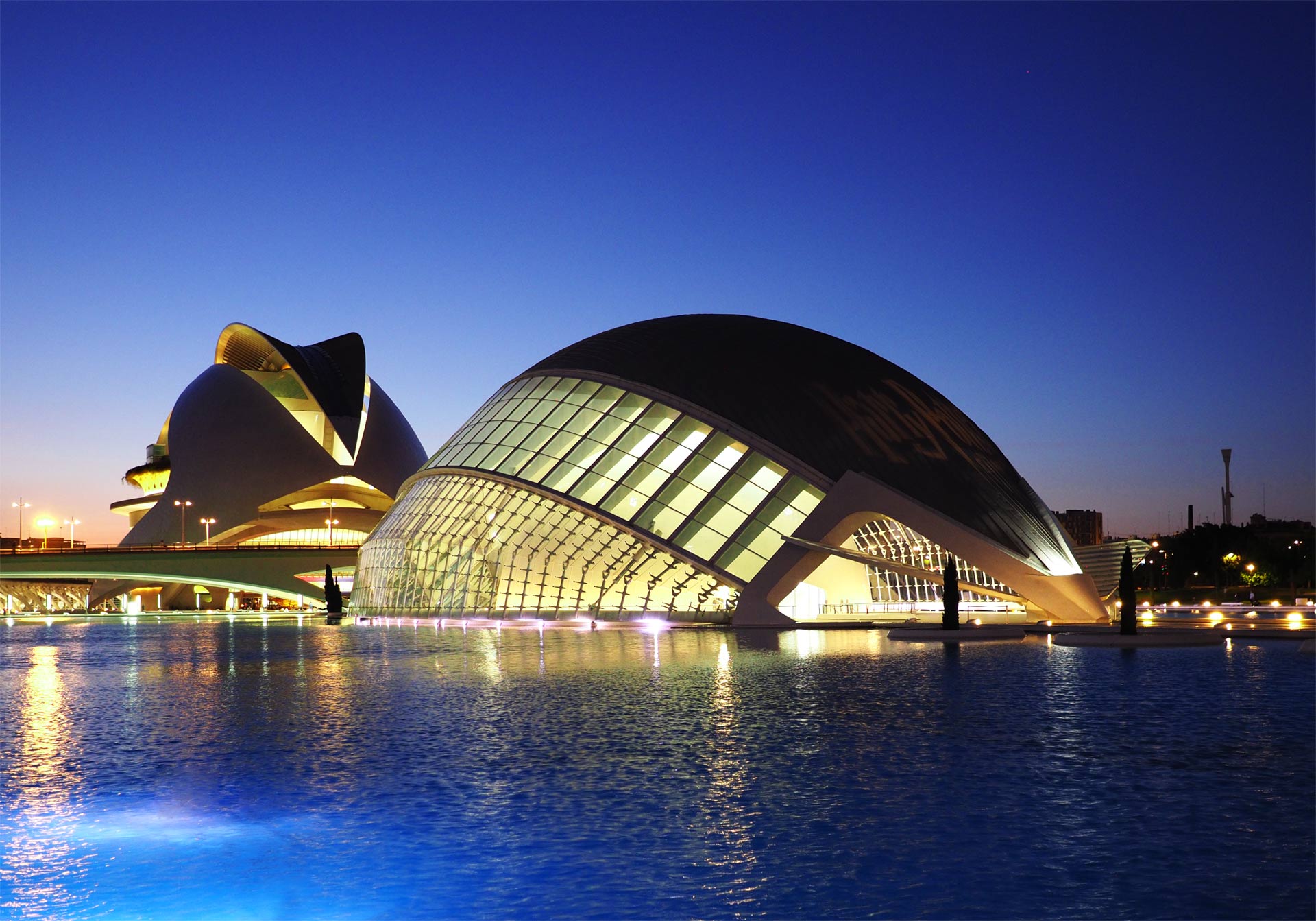 Валенсия ночью. Valencia at Night. City of Arts and Sciences.