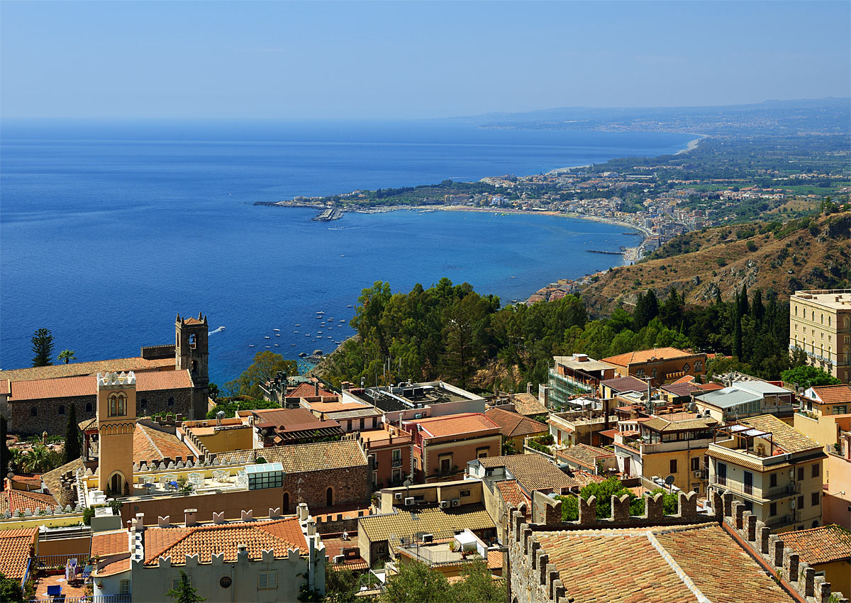 Таормина днём. Taormina.