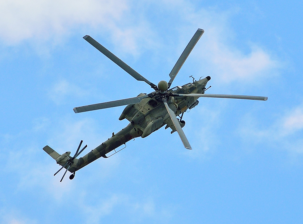 Ми-28Н в полёте. МАКС 2013.
