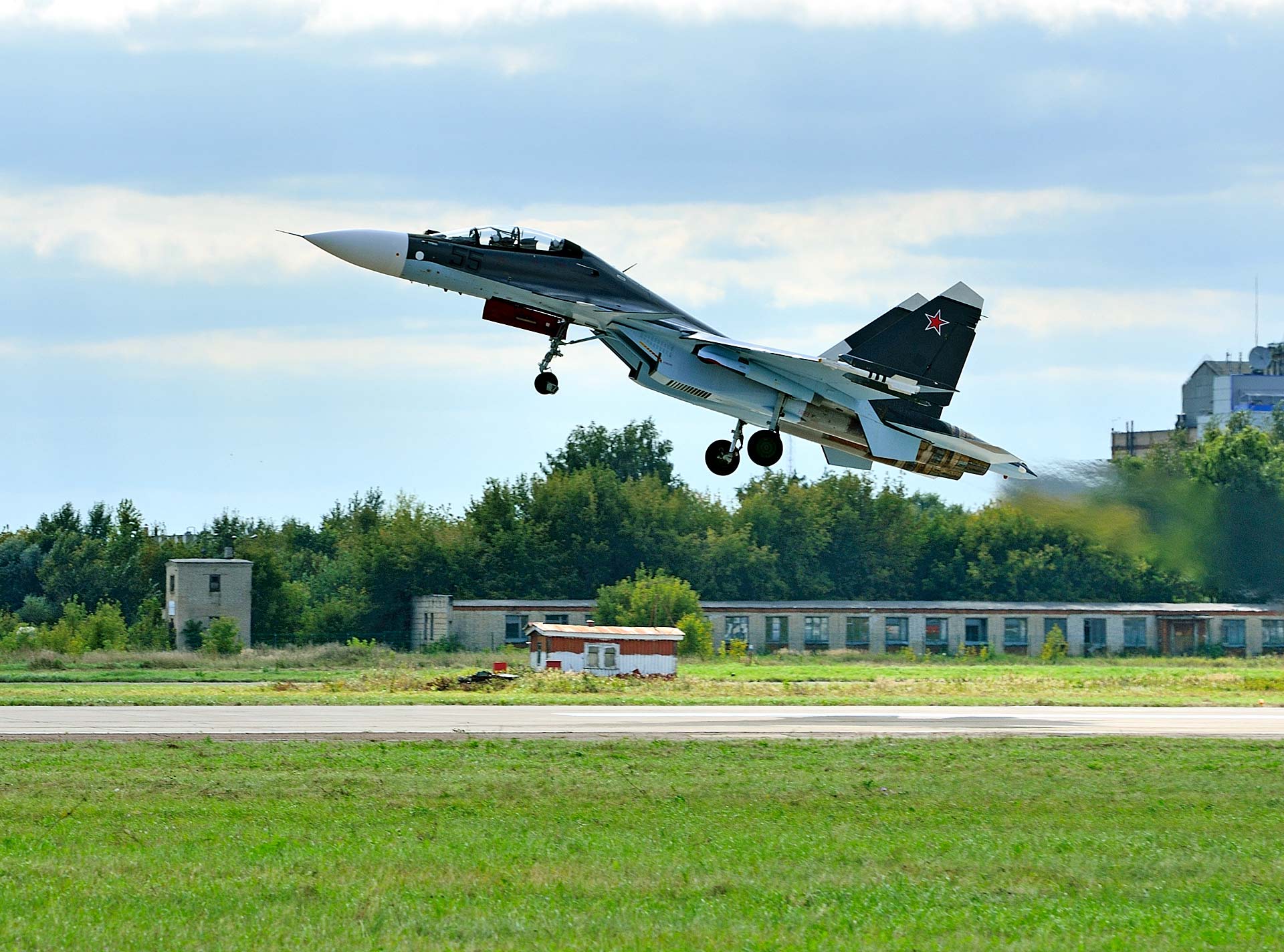 МАКС 2013. Су-30СМ. Взлёт. MAKS-2013. Sukhoi-30. Take off.
