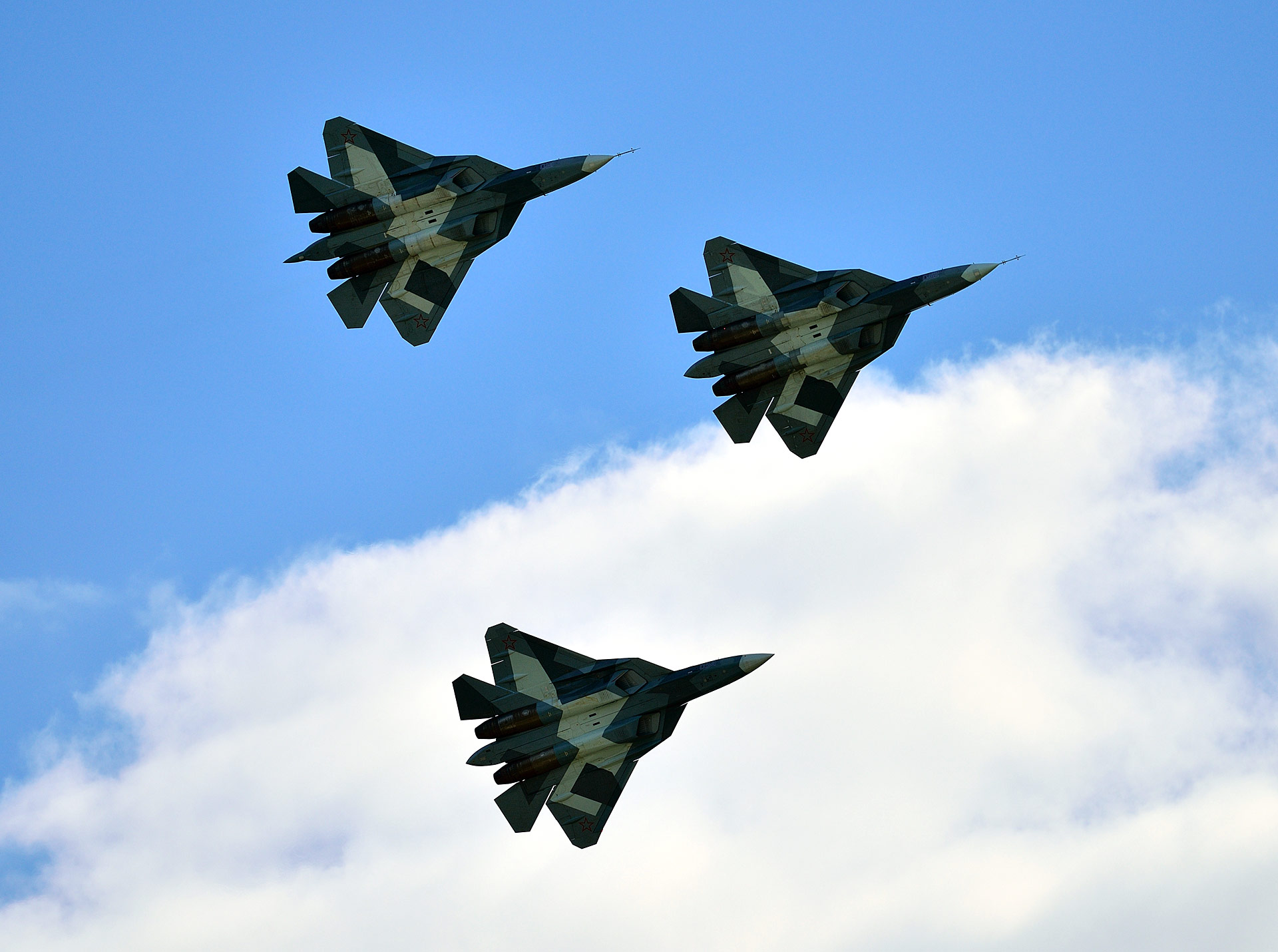 МАКС 2013. Т-50. ПАК ФА. Групповой полёт. MAKS-2013. T-50.