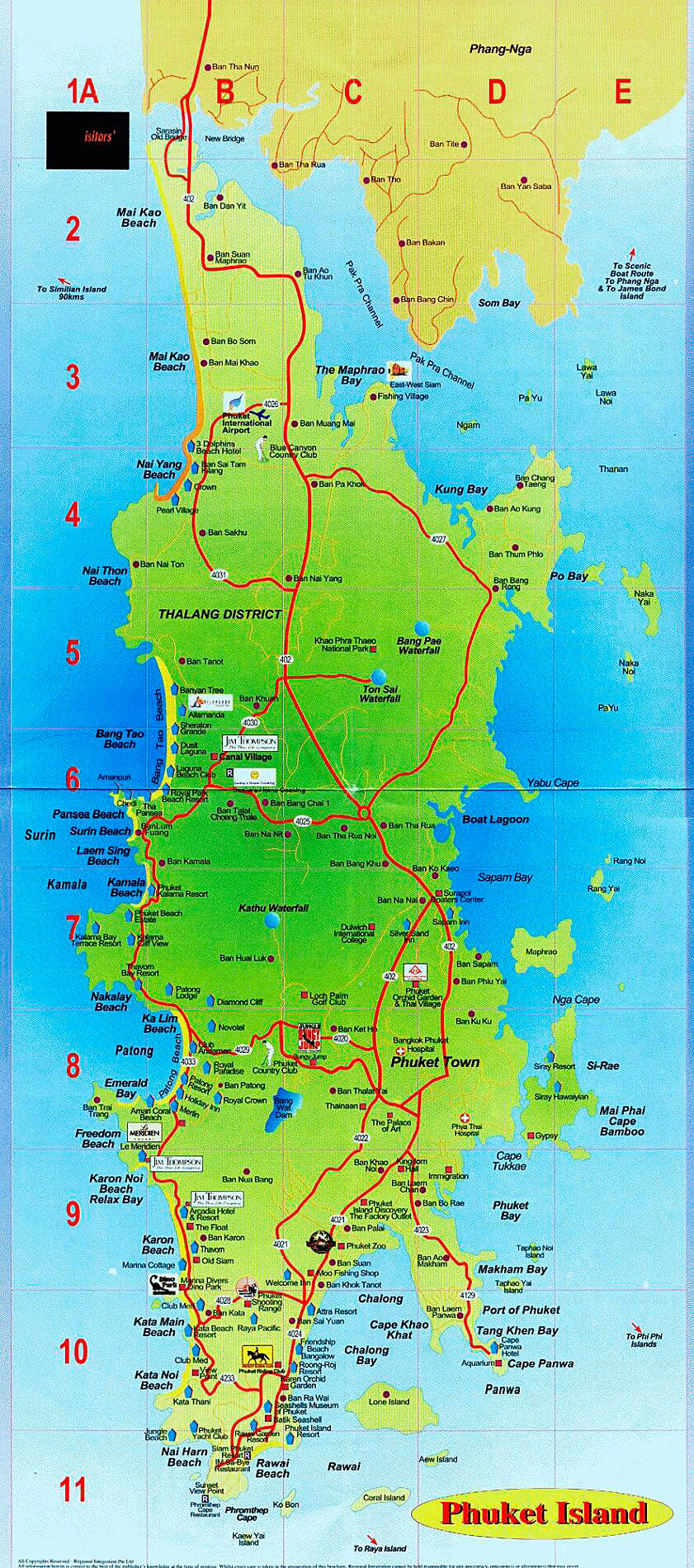 Карта острова Пхукет. 1