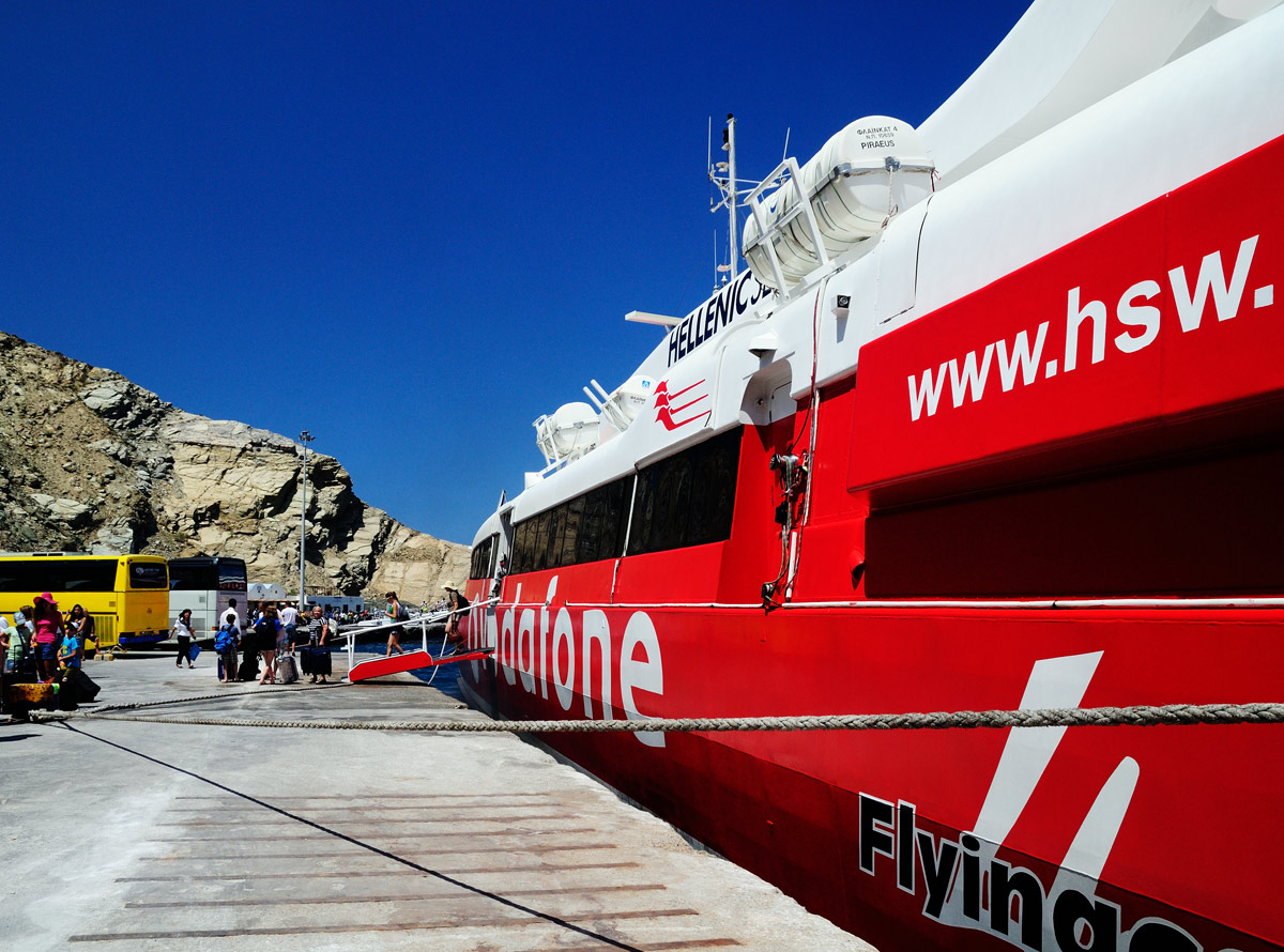 Санторини. Порт. Паром. Santorini. Port. Ferry.