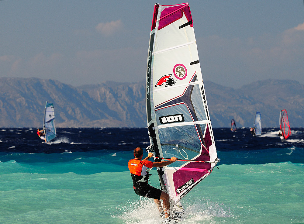 Виндсерфинг на Родосе. WindSurfing on Rhodes. 1