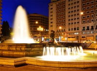 Ночной фонтан. Мадрид. Площадь Испании. Night Fountain. Madrid.