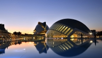 Валенсия на закате. Город наук и исскуств. Valencia at Sunset. City of Arts and Sciences. 2