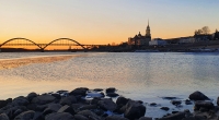 Рыбинск на рассвете. Rybinsk at Sunrise.