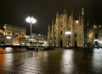Милан. Дуомо ночью. Milan. Duomo at Night. 3
