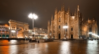 Милан. Дуомо ночью. Milan. Duomo at Night. 4