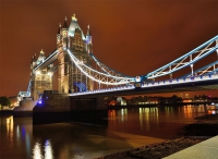 Лондон. Тауэрский мост ночью. London. Tower Bridge at night.