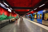 Метро в Стокгольме. Stockholm Tunnelbana. Solna Centrum. 23