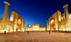 Площадь Регистан на закате. Самарканд. Узбекистан. Registan Square at sunset. Samarkand. Uzbekistan.