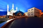 Казанский Кремль. Мечеть Кул Шариф на закате. Kazan Kremlin. Mosque Kul Sharif at sunset.