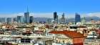 Вид Милана с Дуомо. Milan View from Duomo.