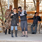 Jordan boardguarde & tourists. Jordan river