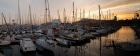 Набережная Барселоны - закат с яхтами